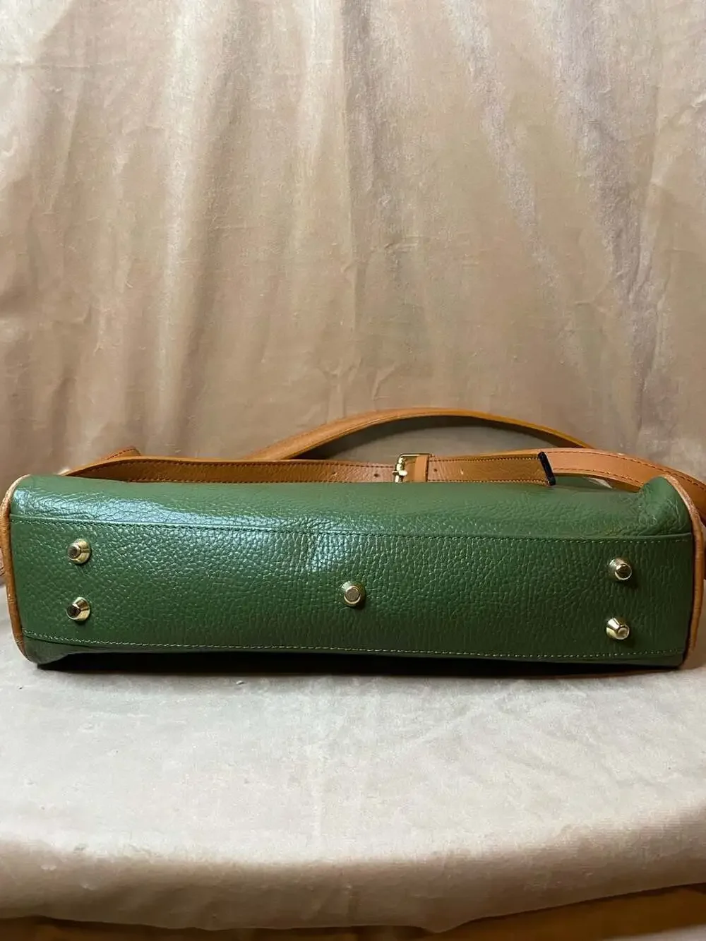 Valentina Green and Tan Crossbody Bag